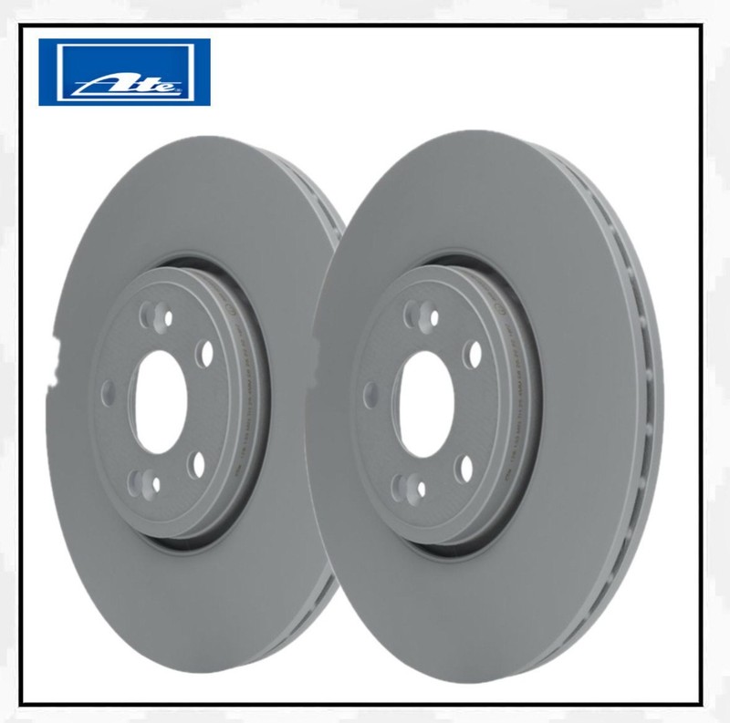 2x Ate 24.0128-0133.1 Brake Disc for Renault 24.0128-0133.1 Front Brake Disc