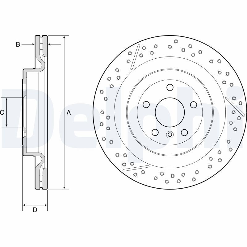 Delphi BG9223C Brake Disc for Mercedes-Benz