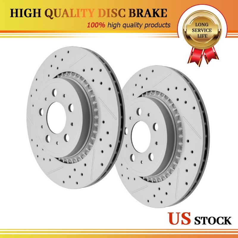 Rear Brake Rotors Pair for 2003 2004 2005-2014 Volvo XC90 2.5L 2.9L 3.2L 4.4L V8