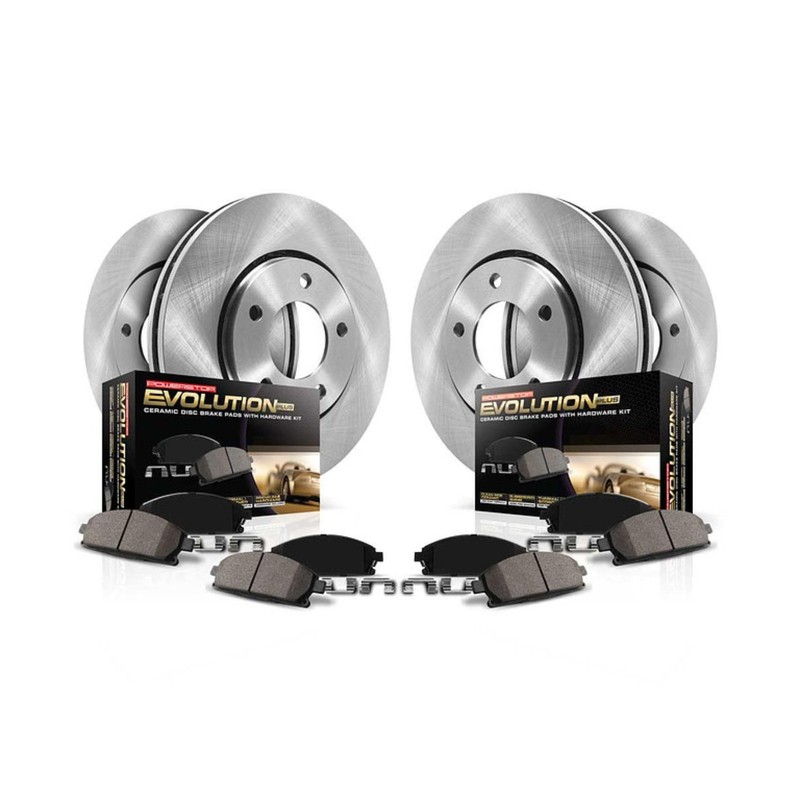 POWERSTOP KOE5389 Autospecialty Front and Rear Replacement Brake Kit-OE Brake…