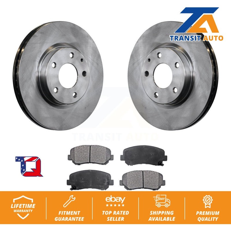 Disc Brake Rotors And Semi-Metallic Pads Front Kit For 2013-2015 Mazda CX-5