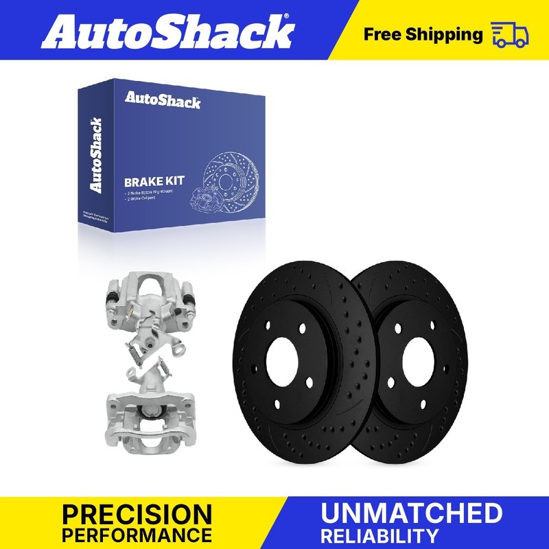 Rear Drilled Slotted Brake Rotors Calipers for Dodge, Journey 2009-2012