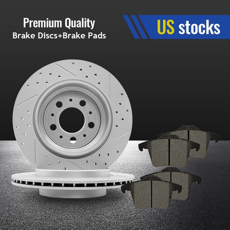 Rear Disc Rotors Ceramic Brake Pads for 2003 – 2014 Volvo XC90 2.5L 3.2L 4.4L