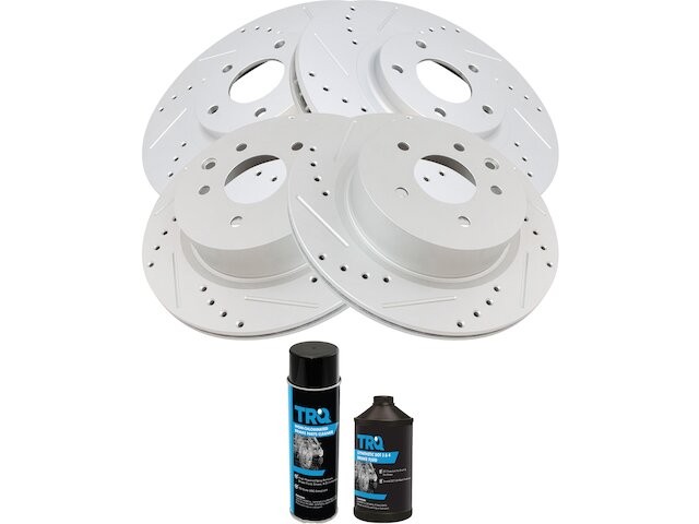 Front and Rear TRQ Brake Rotor Set fits Infiniti M56 2011-2013 94KQFF