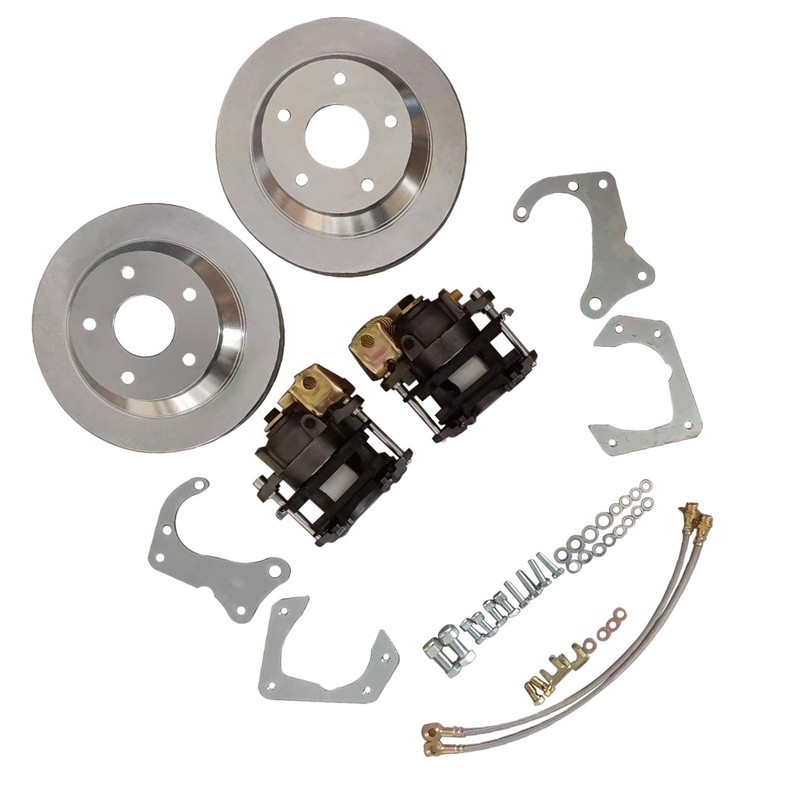 Fits for 7.5Inch 10 Bolt Bolt-On Rear Brake Calipers Kit With E-Brake 6"-Axle gallery