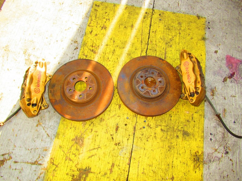 2001 2002 2003 2004 Subaru Wrx Sti Brembo Brakes Calipers Disc Pads 01-04 5x100 gallery