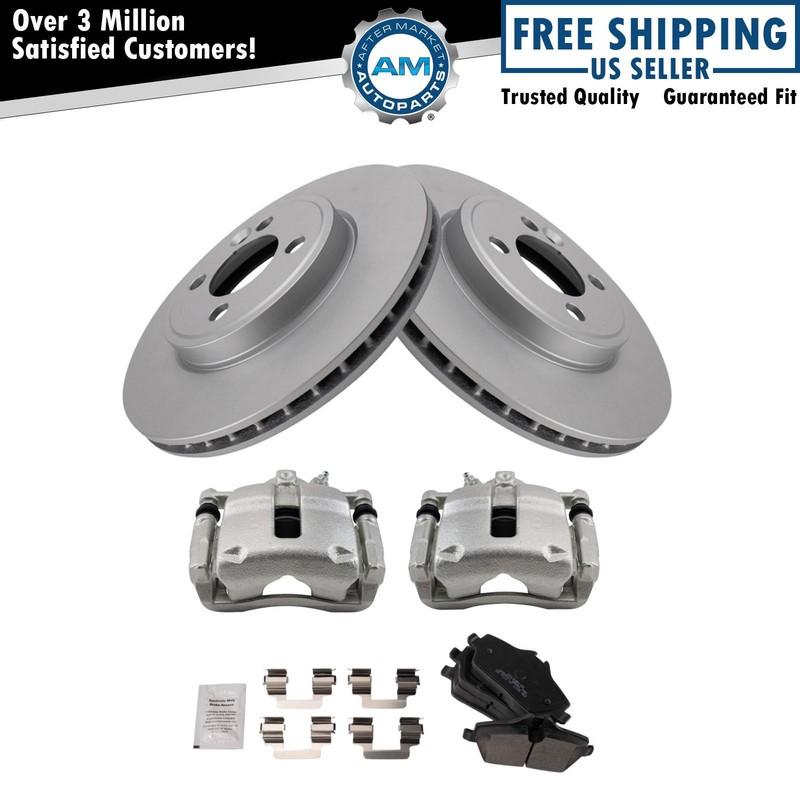 Brake Pad & Rotor Kit Ceramic Premium G-Coated Fits 2007-2011 Mini Cooper