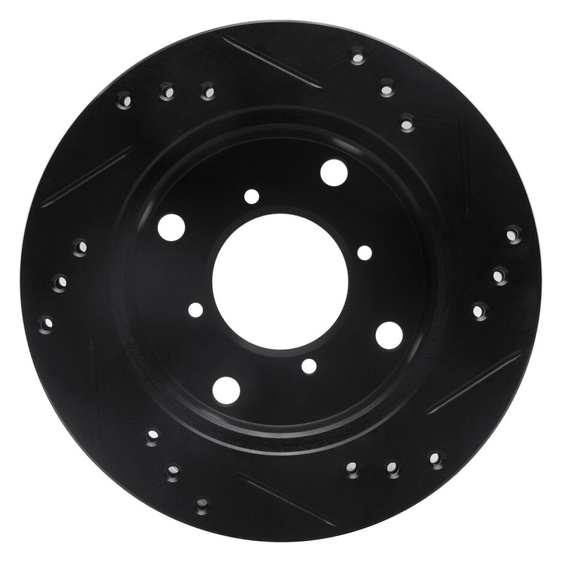 For Geo Metro 89-97 Brake Rotor eLINE Drilled & Slotted 1-Piece Front Driver gallery