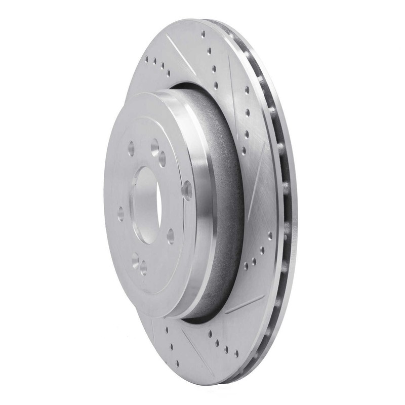 Disc Brake Rotor-Brake Rotor - Drilled And Slotted - Silver fits Genesis Coupe gallery