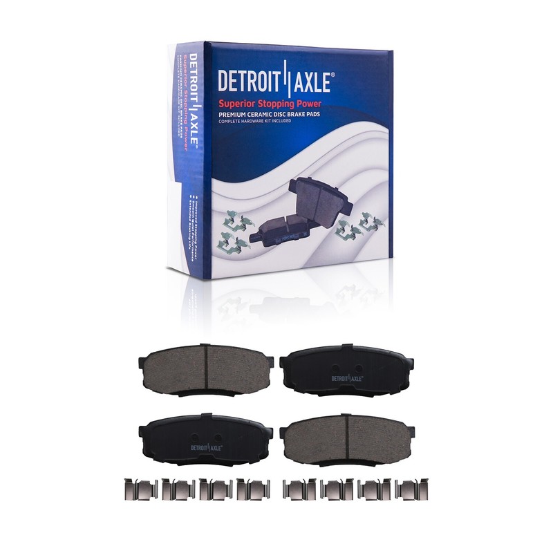 345mm Rear Drilled Rotors + Ceramic Brake Pads for Toyota Sequoia Tundra LX570 gallery