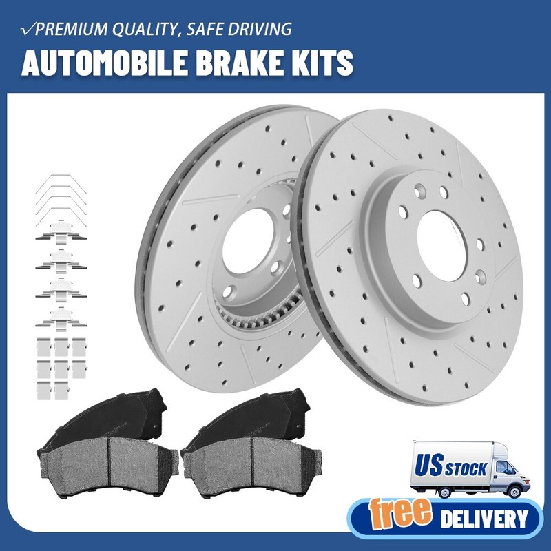Front Drilled Rotors Brake Pads For Ford Fusion Lincoln Mkz Mazda Mercury Milan