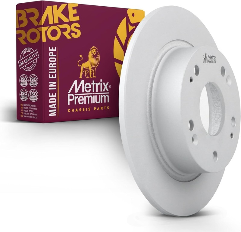 Metrix Premium Rear Coated Solid Disc Brake Rotor Fits Acura TSX, Honda Accord