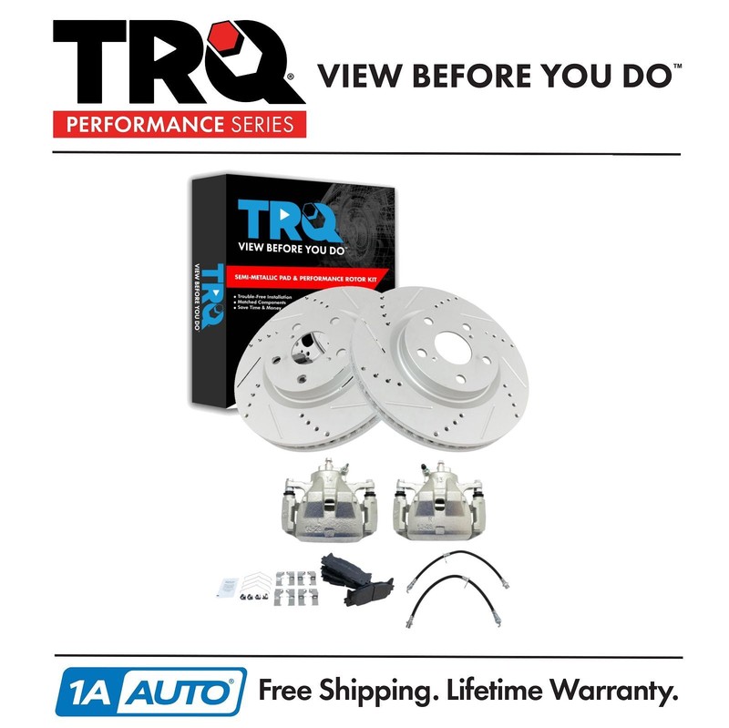 TRQ Performance Brake Pad & Rotor Kit Semi-Metallic Fits Lexus Toyota