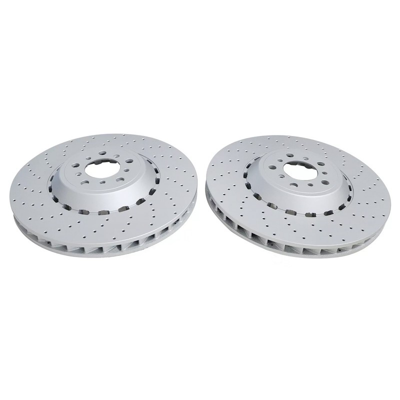 2× Front Vented & Drilled Disc Brake Rotors LH+RH For BMW F10 F12 F13 M5 M6 gallery