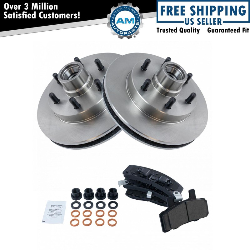 Front Ceramic Disc Brake Pad & Rotor Kit for Chevy GMC Truck Pickup