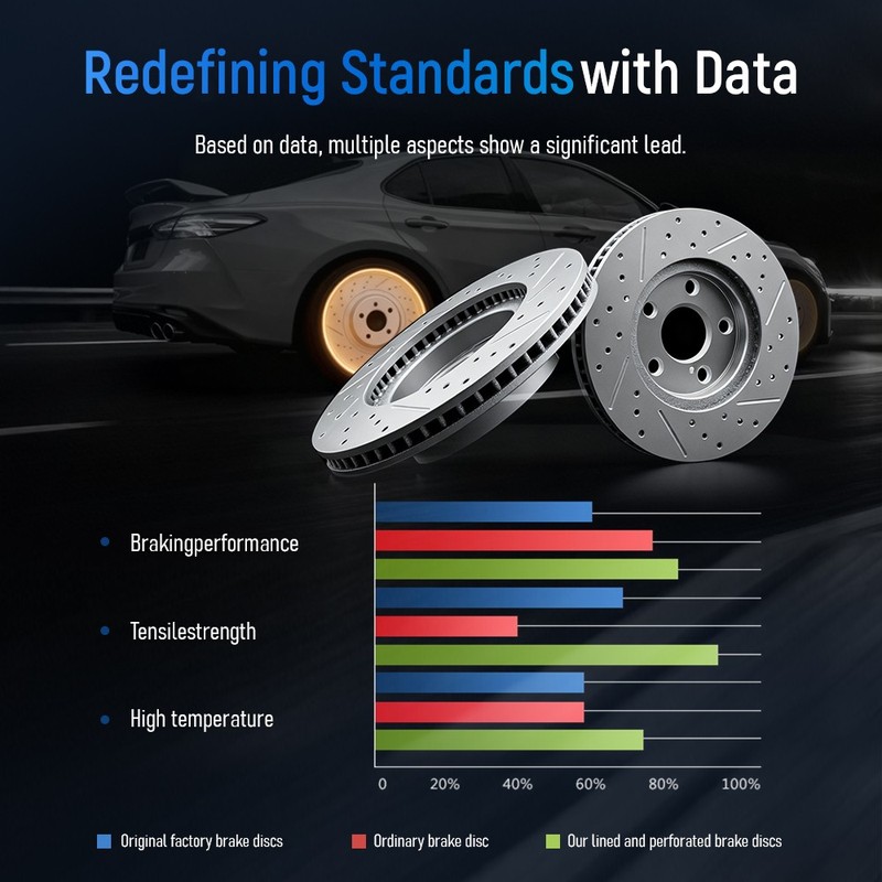 285mm Rear Drilled Disc Brake Rotors Kit for 2019 - 2024 Subaru Forester gallery