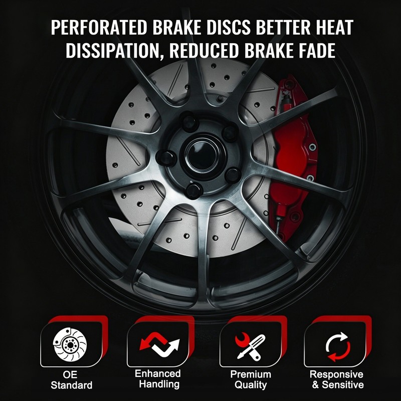 352mm Front Drilled Rotors Brake Pad for Ford Taurus Police Interceptor Explore gallery