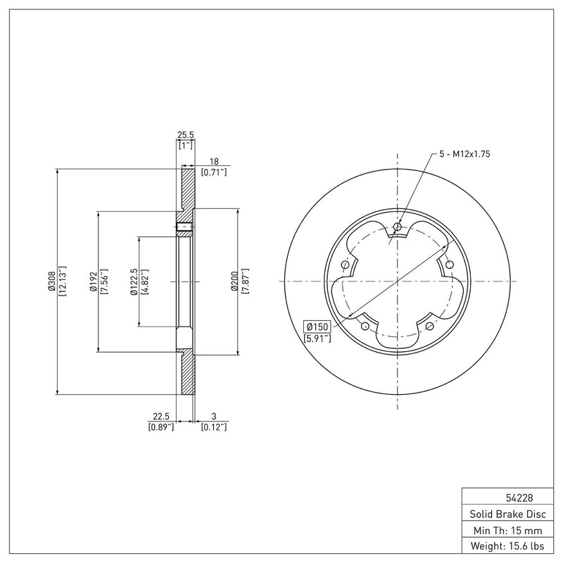 Dynamic Friction 600-54228 Disc Brake Rotor For Select 15-20 Ford Models gallery