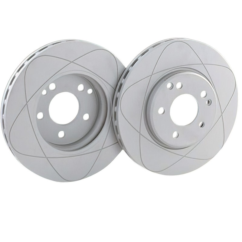 Premium Rear Slotted Disc Brake Rotors, Fits Audi A4, S4, 90 Quattro; 245mm