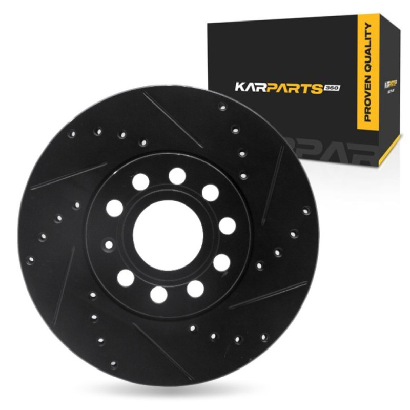 For Audi A3 2022 2023 Brake Rotor | Black | 288 mm. / 11.34 in. Outside Diameter