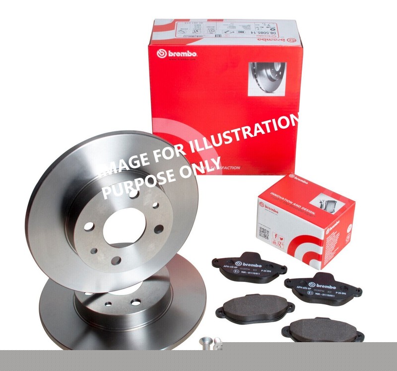 FOR BMW 123d 2.0 E81, 123d 2.0 E88 BREMBO REAR BRAKE DISCS 300MM & BRAKE PAD SET
