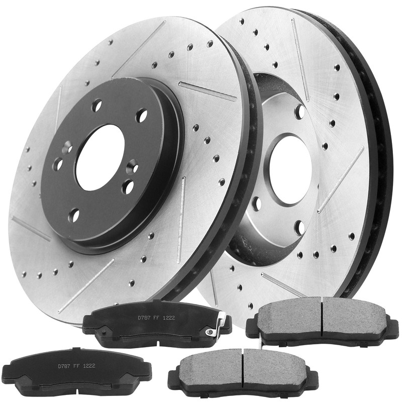 For Acura Tsx Brake Rotors and Ceramic Brake Pads Front Rear Disc Rotors 2004-08 gallery