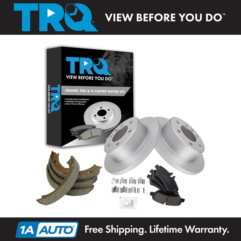 TRQ Rear Brake Pad & Rotor Kit For Dodge Sprinter 2500 Freightliner Mercedes