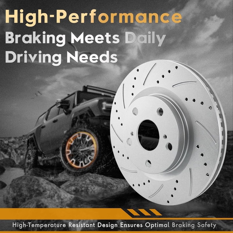 Front Drilled Rotors Brake Pads Kit for Toyota Camry Avalon Lexus ES350 ES300h gallery