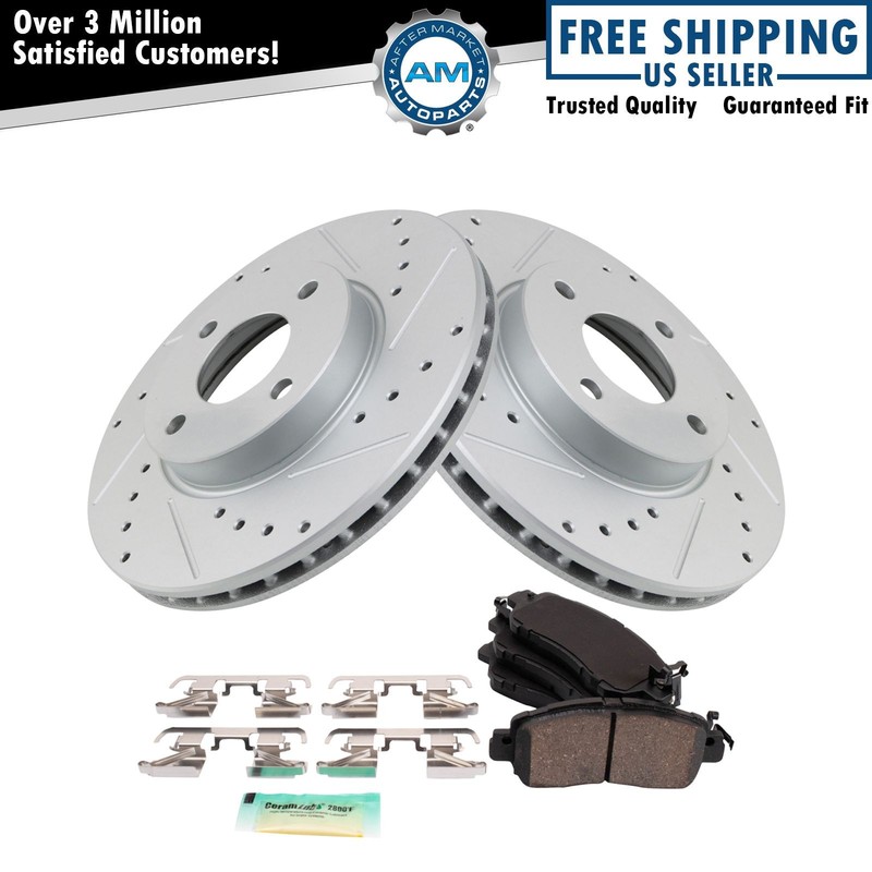 Performance Front Brake Pad & Rotor Kit Premium G-Coated Ceramic Fits Nissan
