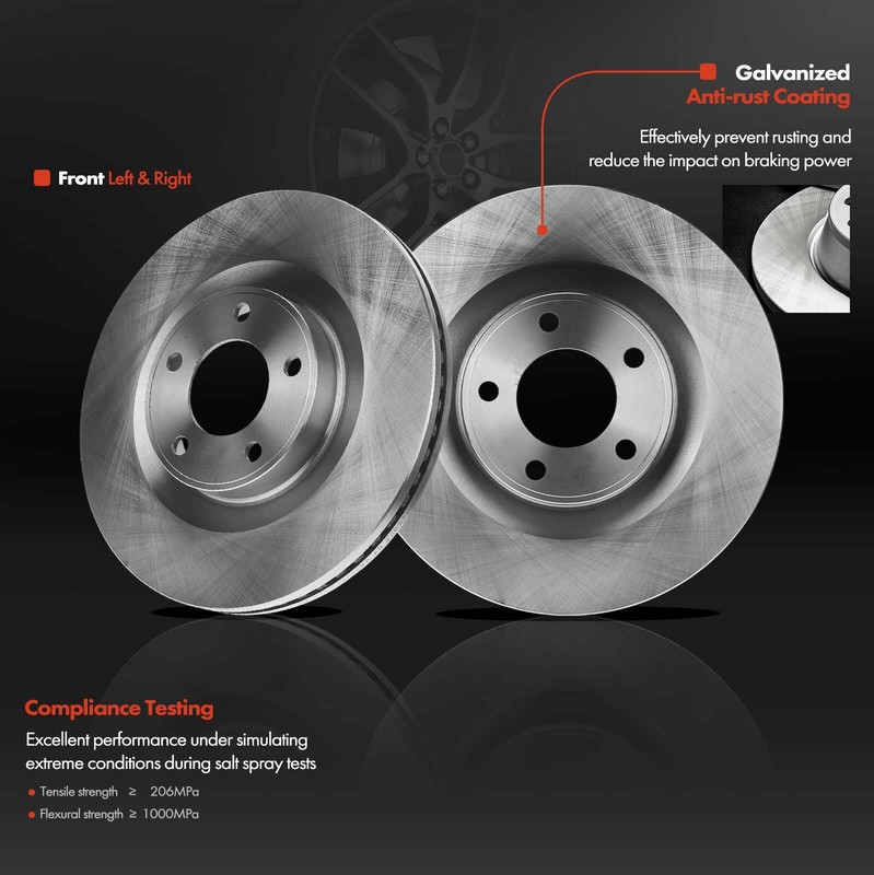 Front Disc Brake Rotors & Pads + Brake Caliper for Ford Edge Lincoln MKX 07-10 gallery