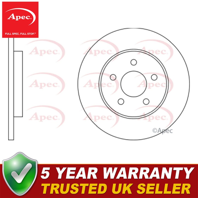 Apec Rear Brake Disc Fits Jaguar X-Type 2001-2009 Ford Mondeo 2000-2007 4098428