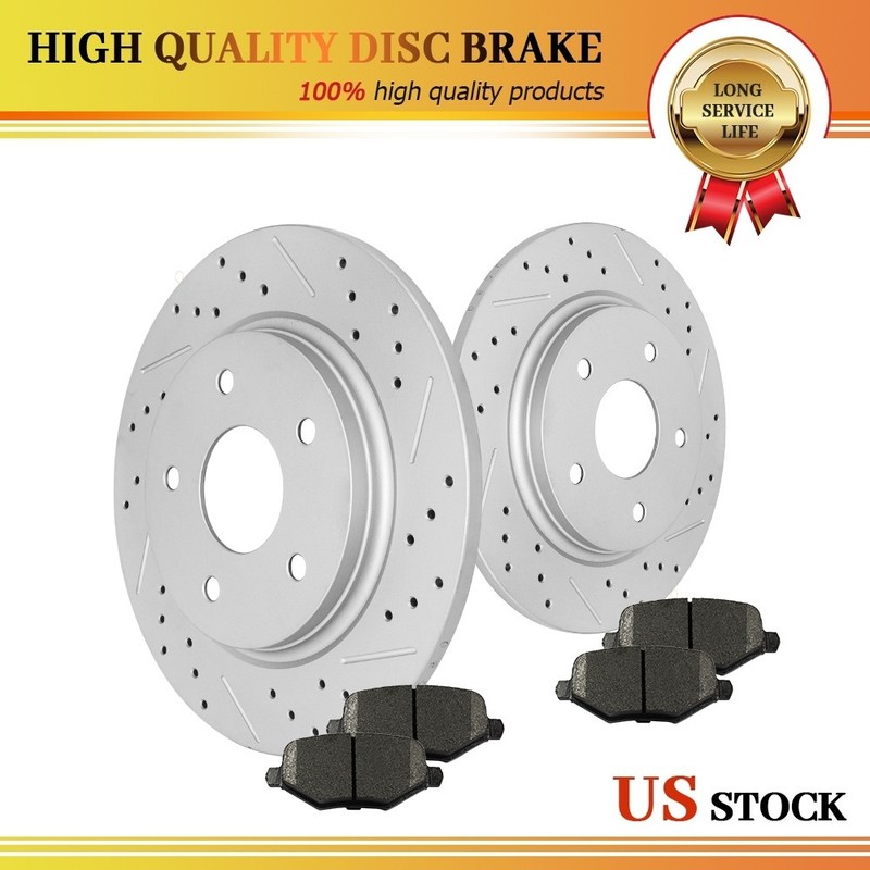 12″ Rear Disc Rotors Brake Pads for Grand Caravan Town & Country Journey C/V