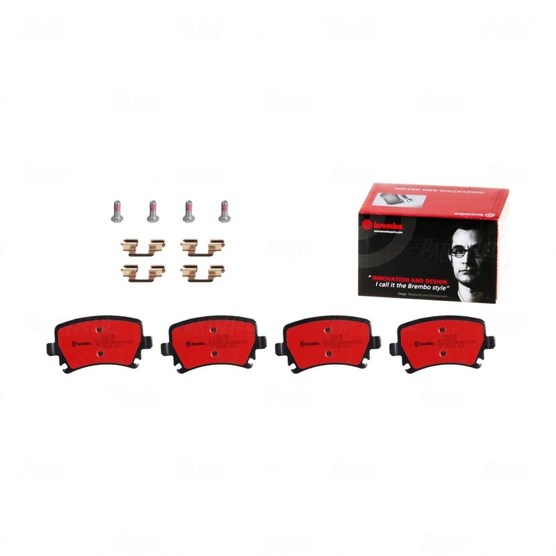 Full Set Brembo UV Coated Disc Rotors+NAO Brake Pads for VW Eos 1F7 1F8 09-15 gallery