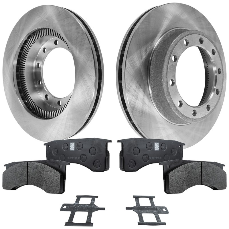 Disc Brake Rotor and Pad Kit For 1998-2005 Freightliner FL70 FL50 Front or Rear