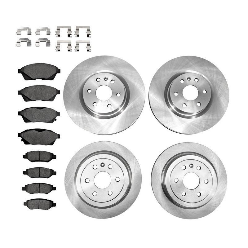 Front & Rear Rotors Ceramic Brake Pad for 2010-2014 2015 2016 Cadillac SRX SAAB gallery