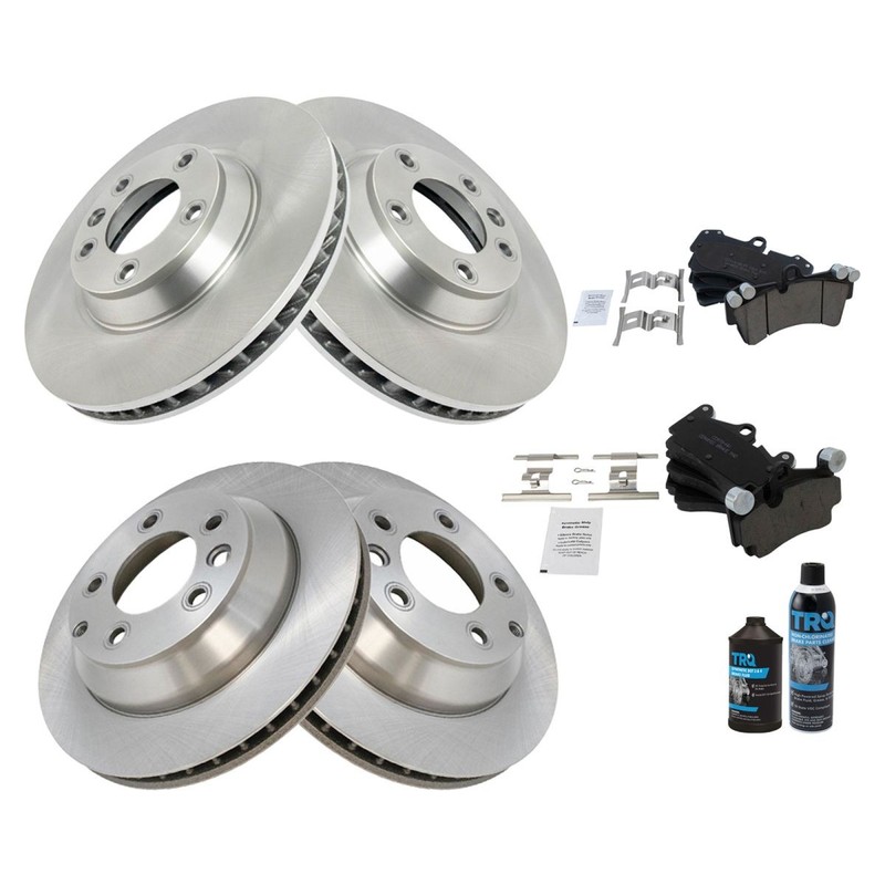 Front Rear Ceramic Brake Pad & Rotor Kit w/Chemicals for VW Porsche Audi