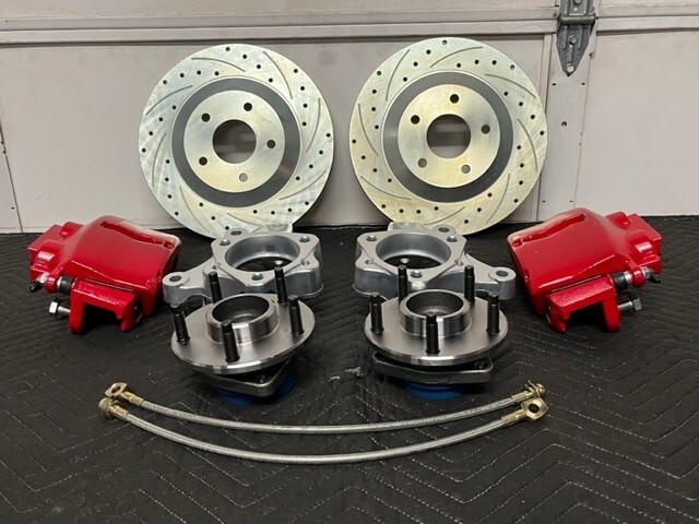 Chevelle Camaro C5 Corvette Style Disc Brake Kit 13" Rotors Dual Piston Calipers gallery