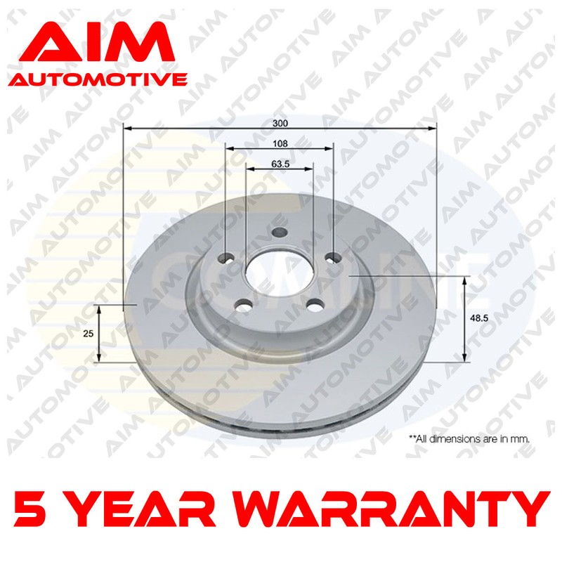 Brake Disc Front AIM Fits Ford Transit Connect 2015- 1.0 1.5 D dCi 1.6 #1