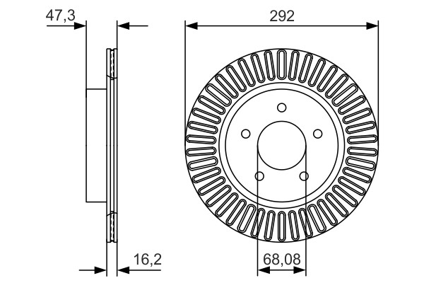 2x Brake Discs Pair Vented fits RENAULT KOLEOS MK2 1.3 Rear 2020 on H5H490 292mm gallery