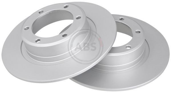 2x Abs 15411 Front Solid Brake Discs 244mm Fits Citroën 2 Cv Akz Acadiane Ami