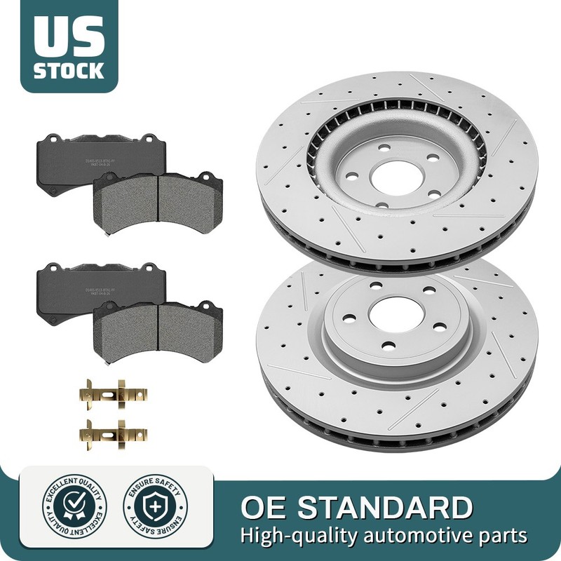 380mm Front Disc Rotors + Brake Pads For Dodge Durango Grand Cherokee 2018-2020