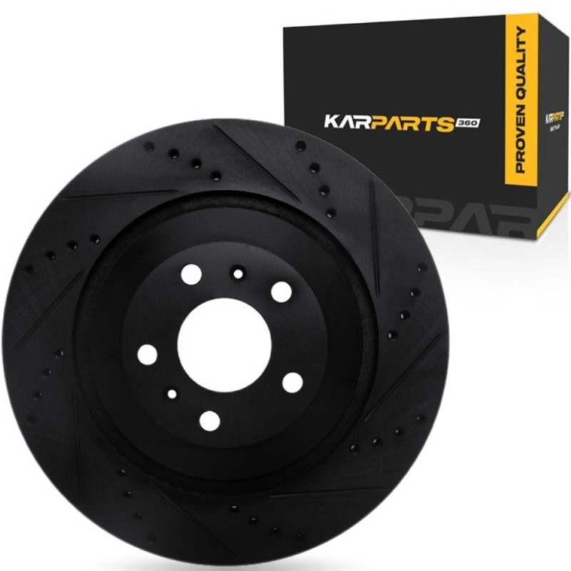 For Audi S8 2007-2009 Brake Rotor Rear, Passenger Side | Cast Iron | Vented