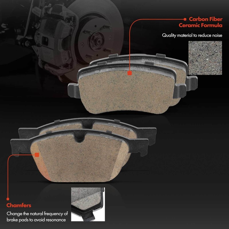 12x Front & Rear Left & Right Drilled Rotor & Brake Pad for Volvo XC60 2010-2015 gallery