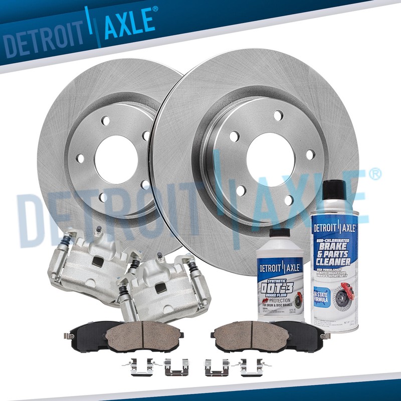 Front Disc Rotors Calipers Ceramic Brake Pads for 2007 – 2009 2010 Nissan Altima