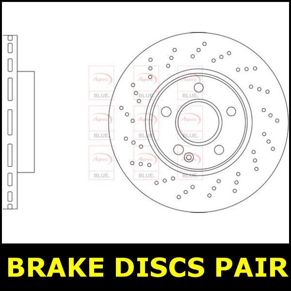 Brake Discs Pair Front FOR MERCEDES CLA 136bhp 2.2 CLA200 14->19 CHOICE1/2 Blue gallery