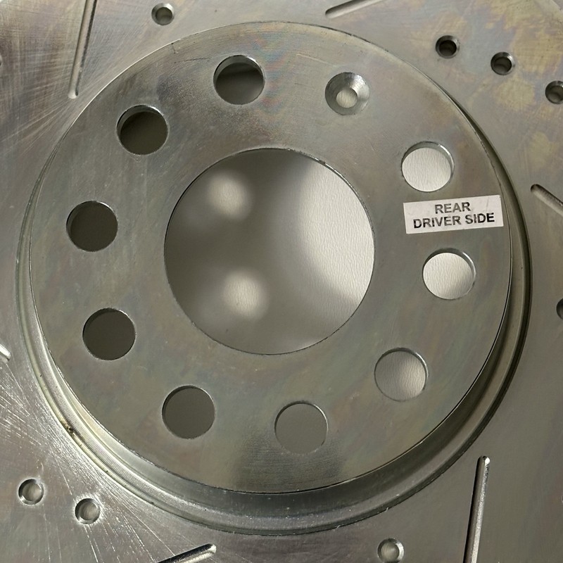 Disc Brake Rotor Set Pair-Rear Drilled, Slotted and Zinc Plated EBR120XL & XR gallery