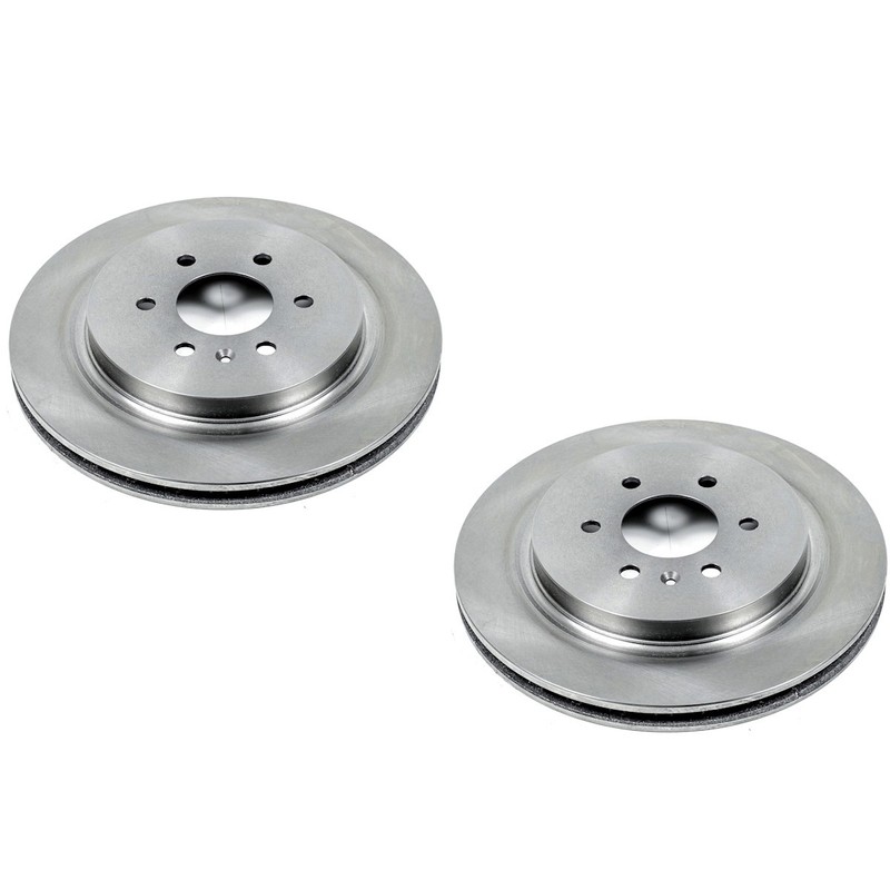 SET-P15AR82118-2 Powerstop 2-Wheel Set Brake Discs Rear for Cadillac SRX 04-09