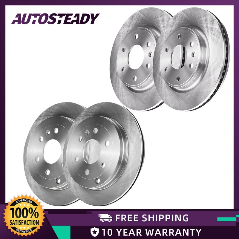 4x Front Rear Brake Rotors for Chevy Traverse GMC Acadia Saturn Outlook