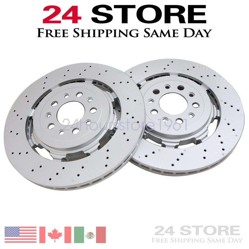 Rear Brake Rotors Fits For Alfa Romeo Giulia Stelvio Quadrifoglio 2017-21 LH+RH