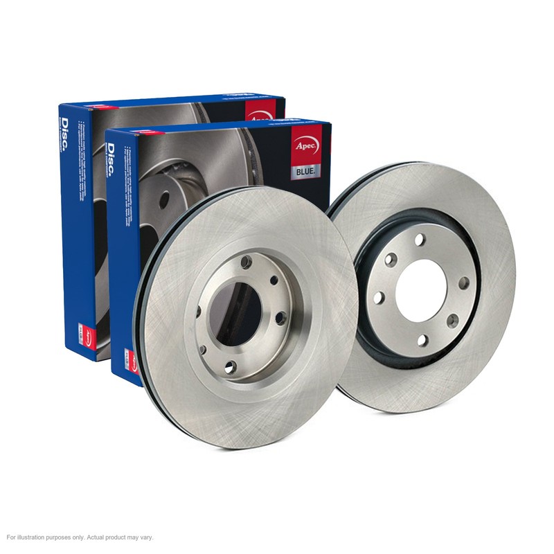 2x APEC Front Brake Discs For YUGO SANA 1.4 1989-93 SDK6092